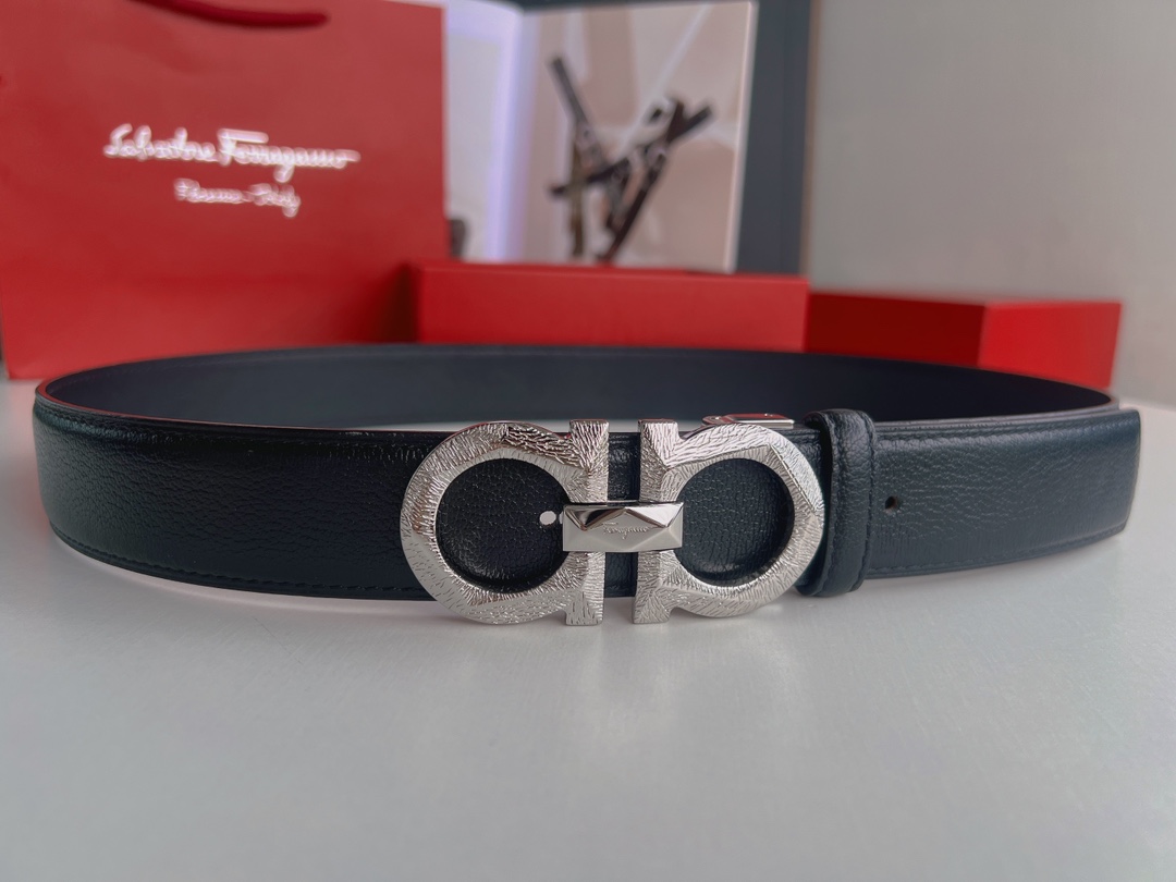 Ferragamo菲拉格慕   精选上乘材质男士商务3.5cm腰带