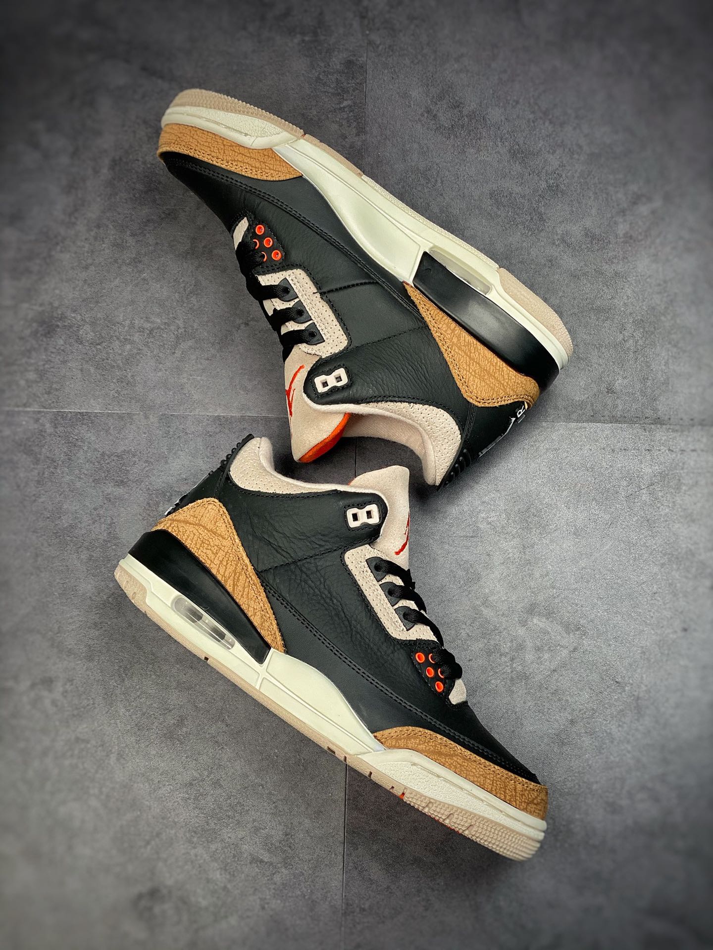 360 Air Jordan 3 ”Desert Cement” 黑水泥象皮爆裂纹 CT8532-008