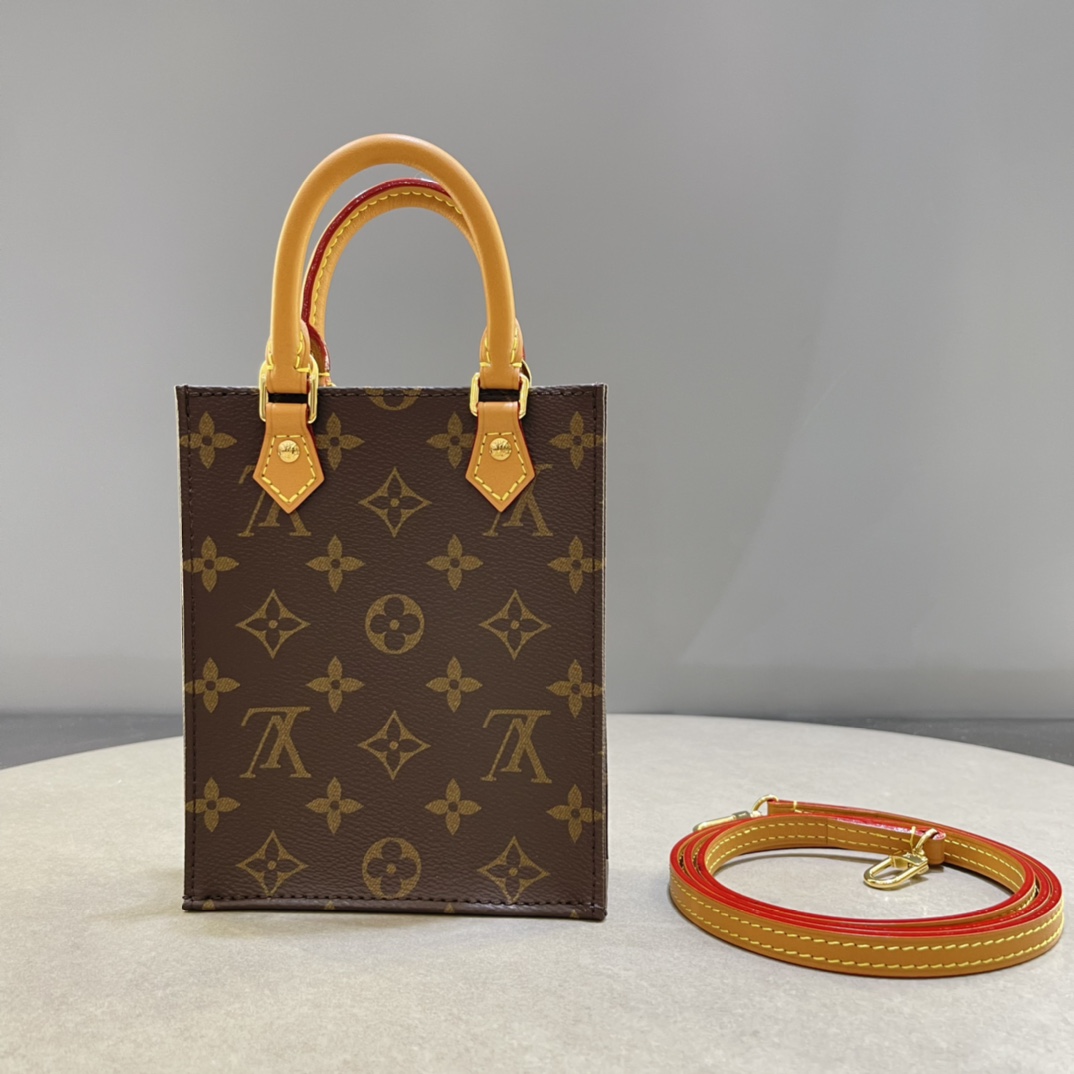 Louis Vuitton LV Sac Plat Bags Handbags Monogram Canvas M69442