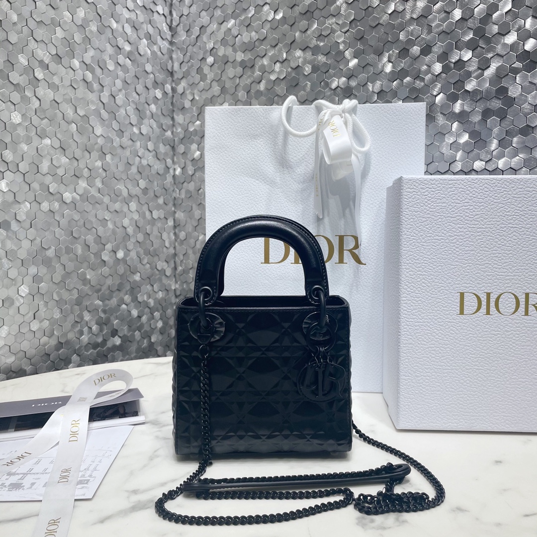 Dior Bags Handbags Black Cowhide Lady Chains