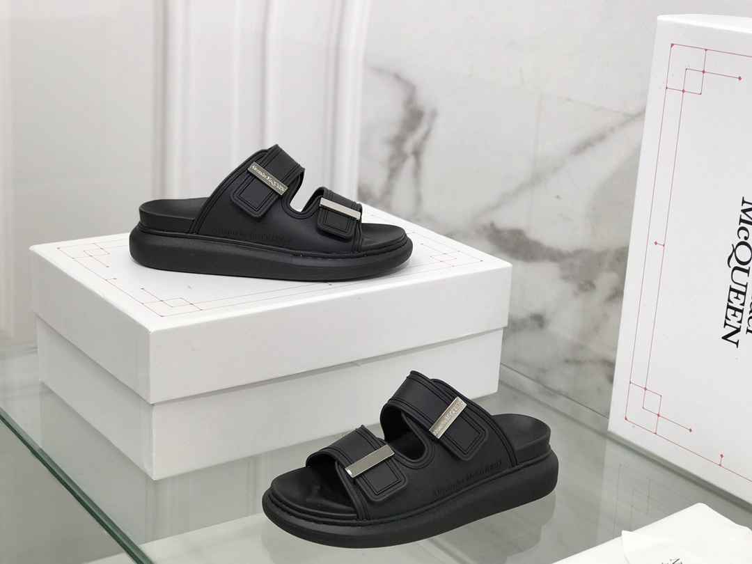 “McQun/Alexander McQueen Classic Candy-Coloured Slippers – High-End Replicas” - 图片 2