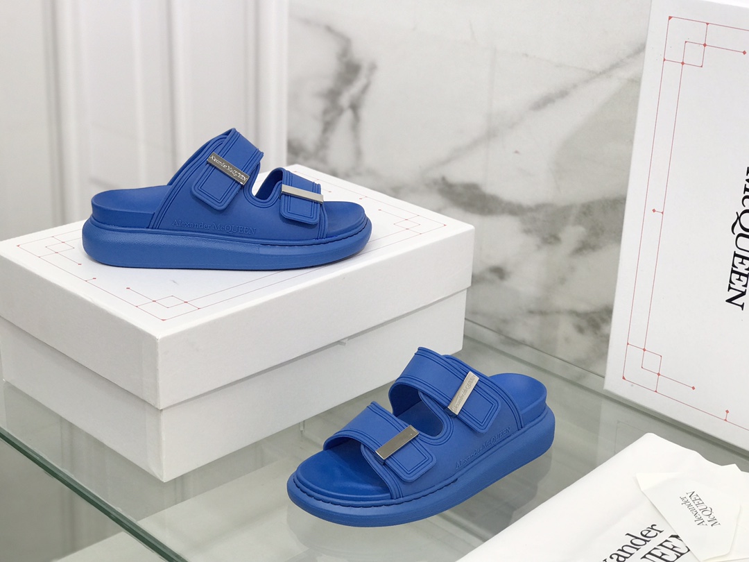 McQun/Alexander McQueen Candy-Coloured Slippers 1:1 High-End Reset – Size 35-40 - 图片 2