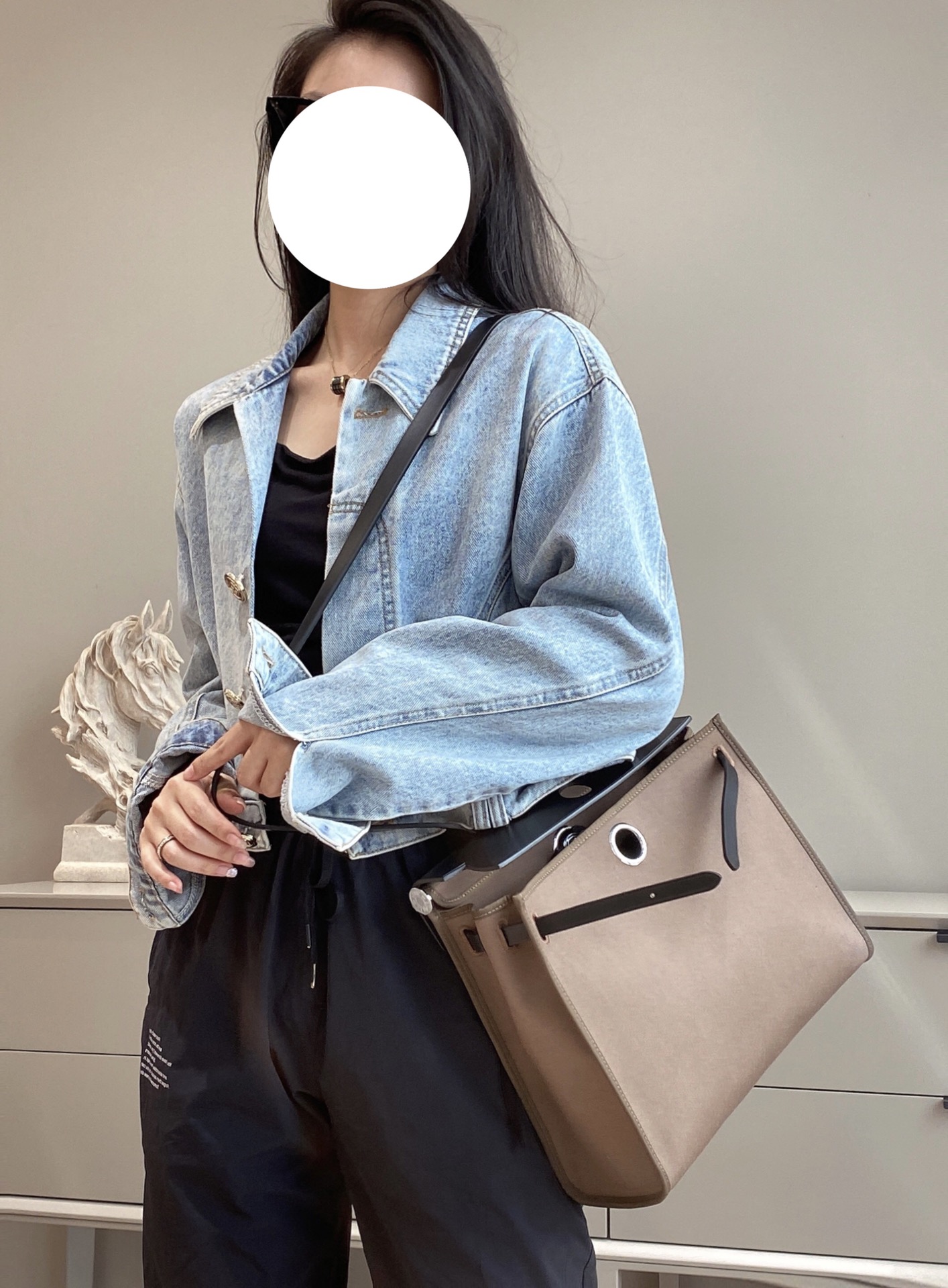 普拉达 Prada 高定经典皮革女包手袋 #4C5052AA 4