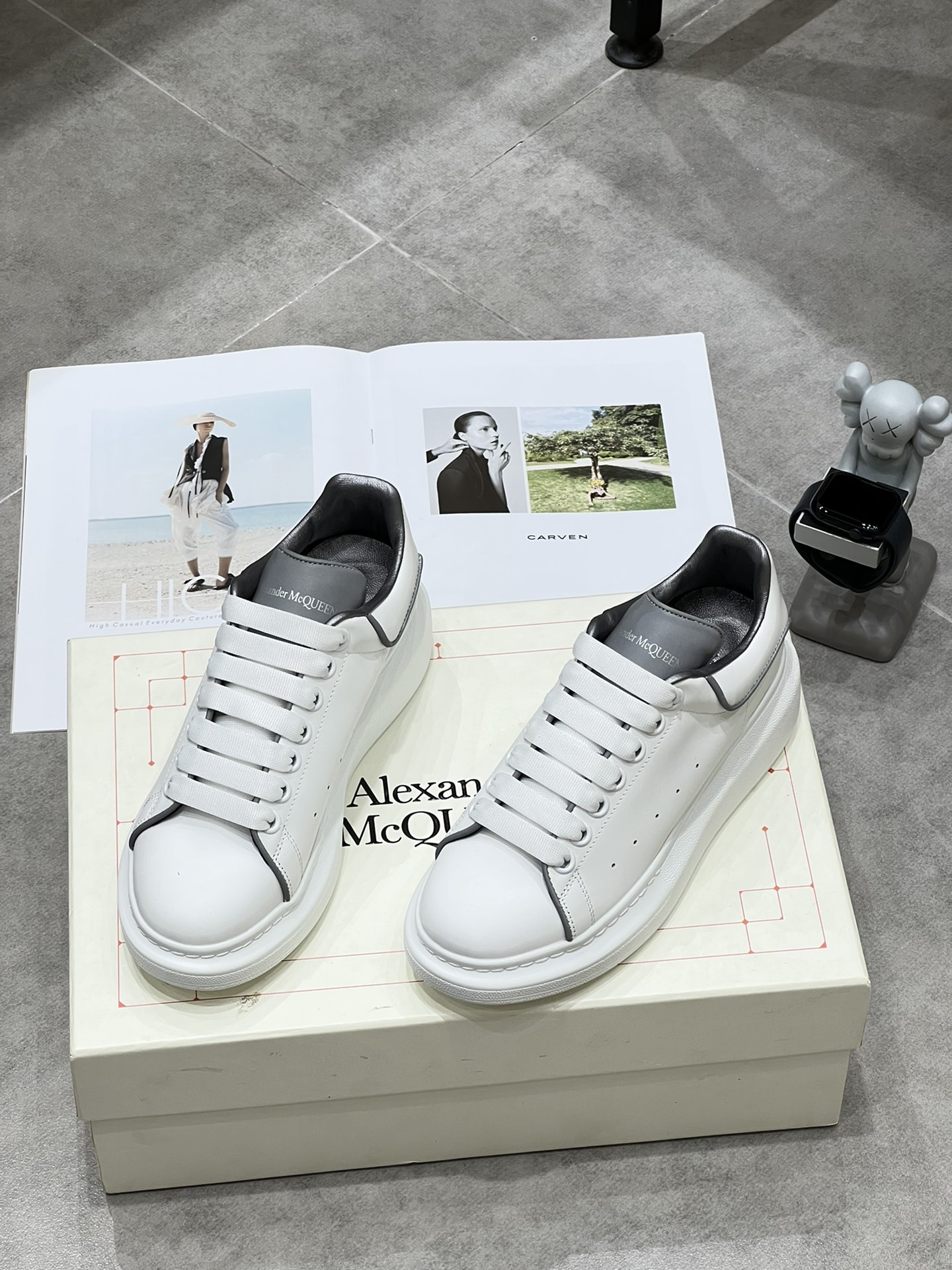 P mujer 260 hombre 270🌈 Versión alta Alex mc* zapatos casuales clásicos para parejas ~ superficie de piel de vaca, for…