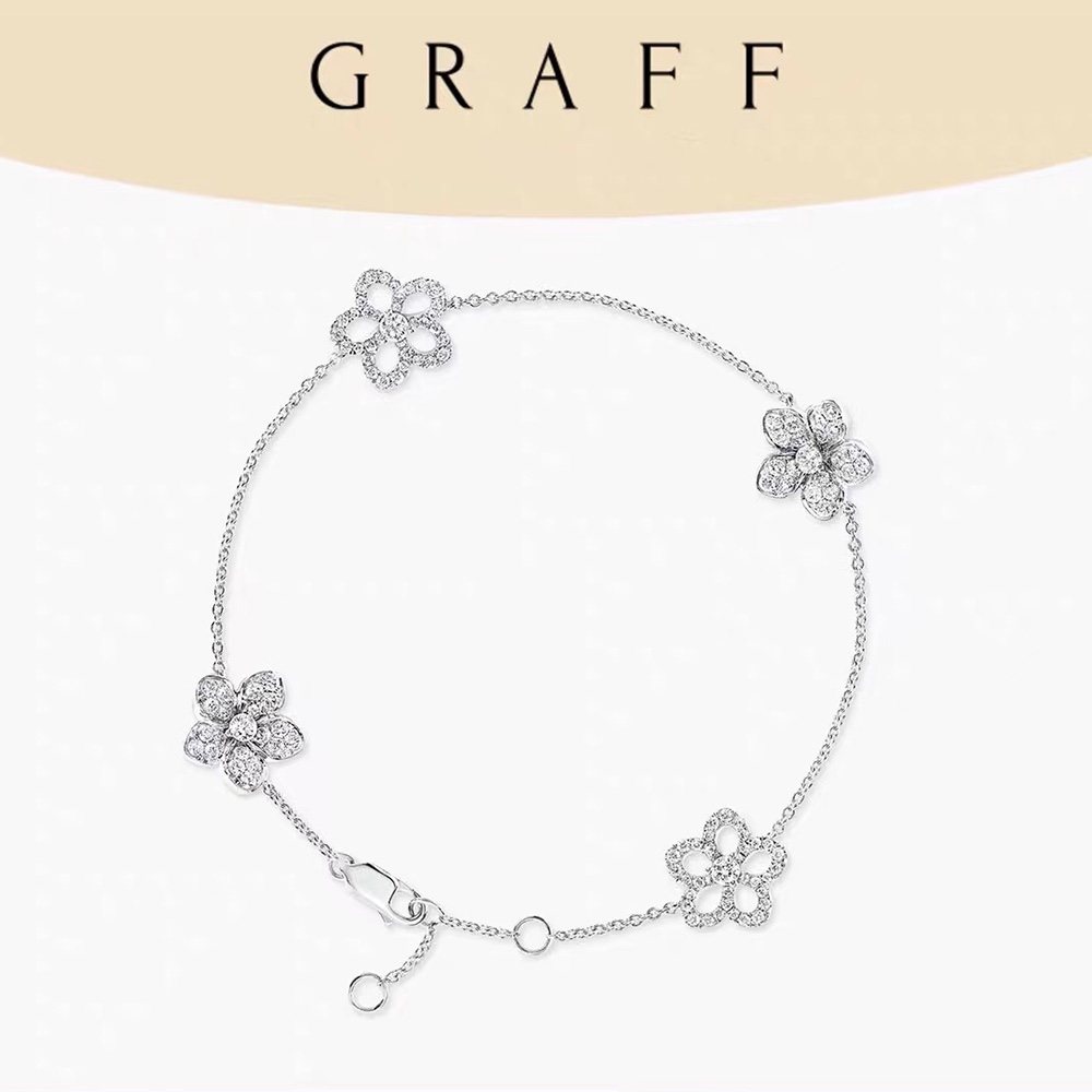 NO:101468,Seiko version top brand Graf bracelet, high-end jewelry custom imitation diamond series Flower bracelet, full of luxury High-end customization Luxury s silver-plated platinum emoticon diamond bracelet with excellent texture The upper body is super gorgeous and beautiful, Graf, bracelet19860909精工版本顶级品牌 格拉芙 手链,高级珠宝定制仿真钻系列 花朵手链 尽显奢华 高端定制 奢侈 s银镀铂金仿真钻 手链质感超赞 上身超华丽优美,格拉芙,bracelet,Jewelry
