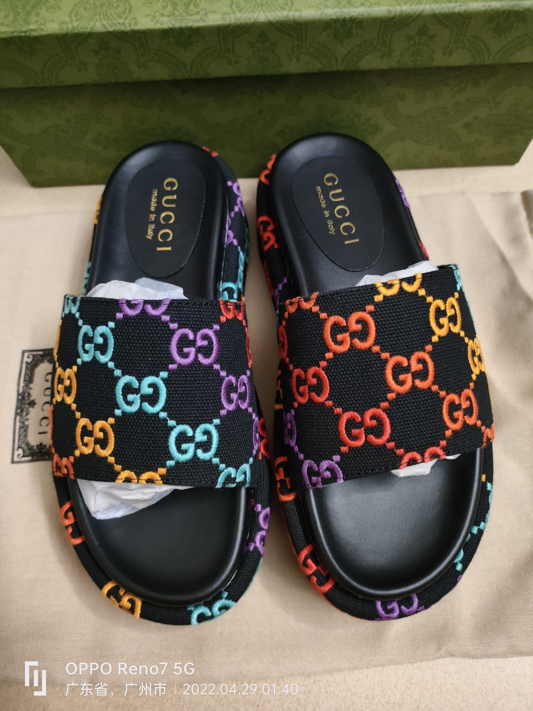 NO:164435,New ~~ Guci GUCICI new thick-soled electric embroidered slippers are complete with sizes 35-45, slippers, gucci, slippers19860909上新啦～～古奇GUCICI新款厚底电绣拖鞋款式齐全35-45码,拖鞋,gucci,slippers,Women's Shoes