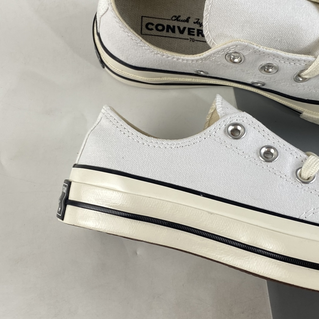 P120 Converse Chuck 1970S 匡威22年全新改款纯白黑线低帮休闲板鞋 A02306C