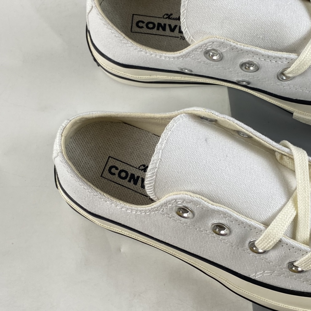 P120 Converse Chuck 1970S 匡威22年全新改款纯白黑线低帮休闲板鞋 A02306C