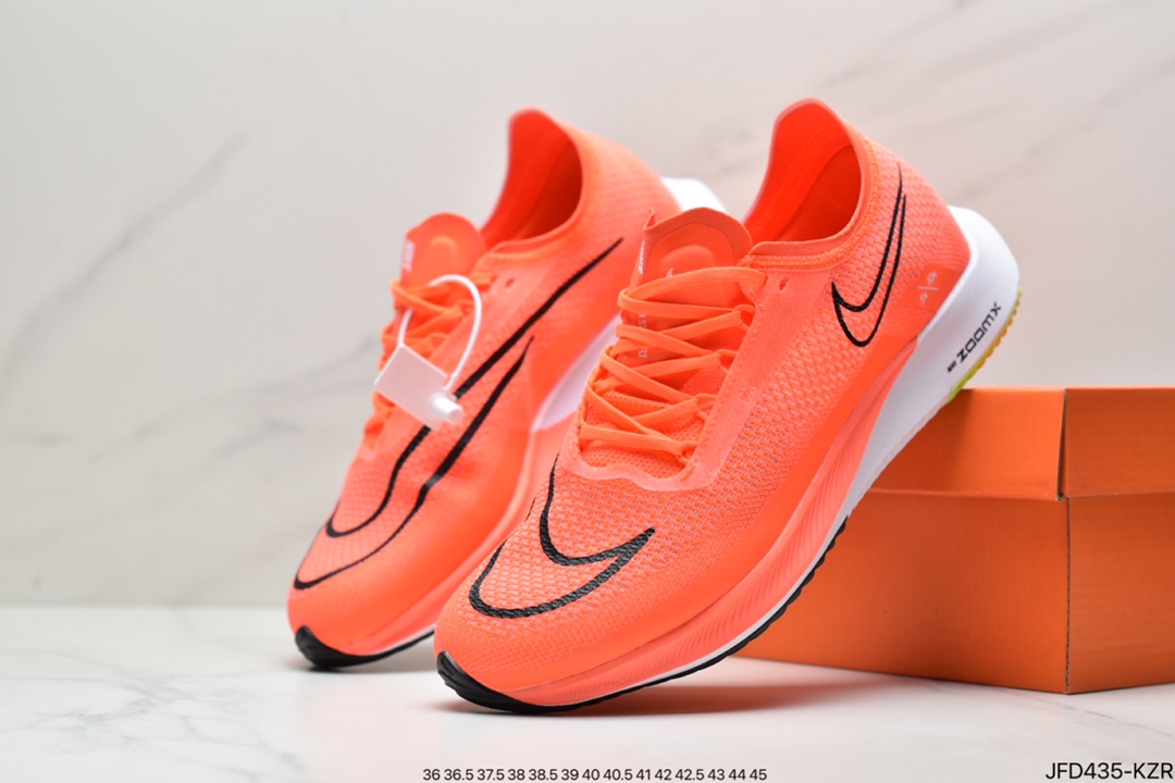 170 耐克Nike Zoomx Streakfly Proto 低帮跑步鞋白黑橙 DH9275