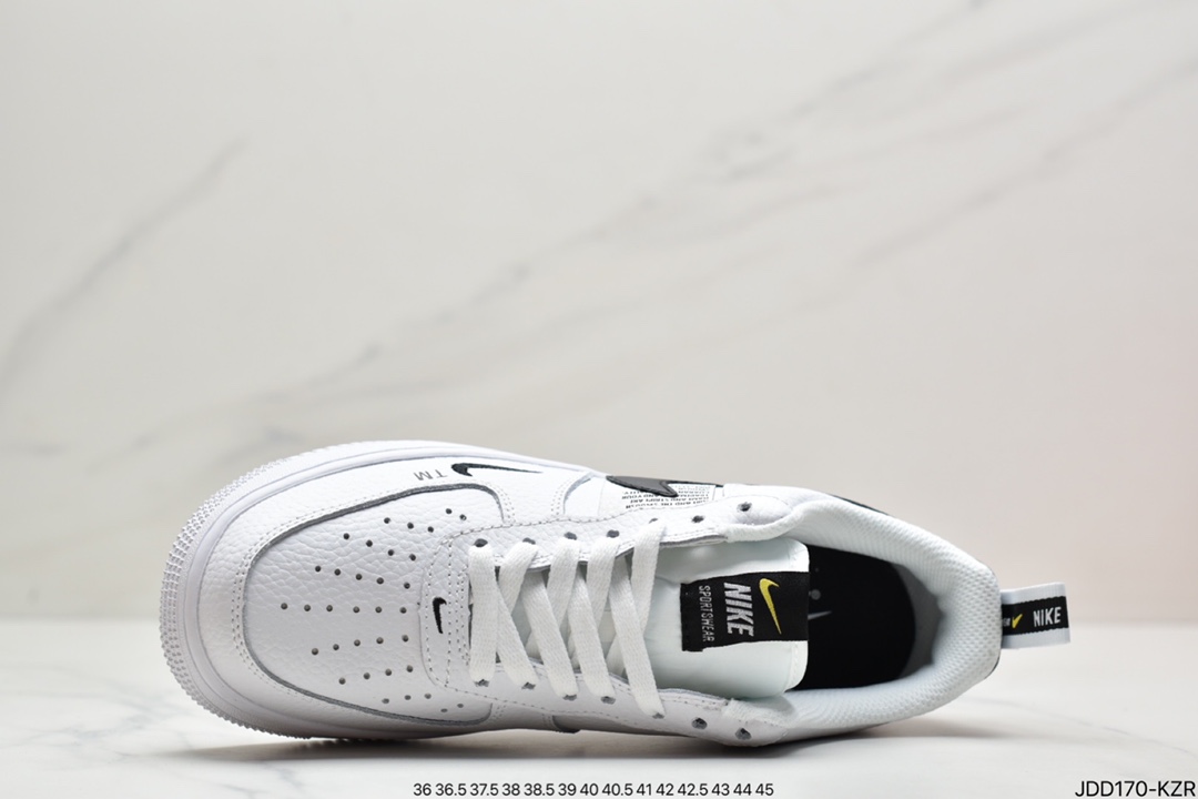 120 真标 Nike Air Force 1 Utility White BLACK 白黑结构 空军一号百搭运动板鞋 AJ7747-100