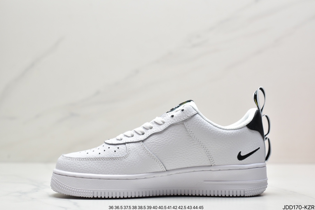 120 真标 Nike Air Force 1 Utility White BLACK 白黑结构 空军一号百搭运动板鞋 AJ7747-100