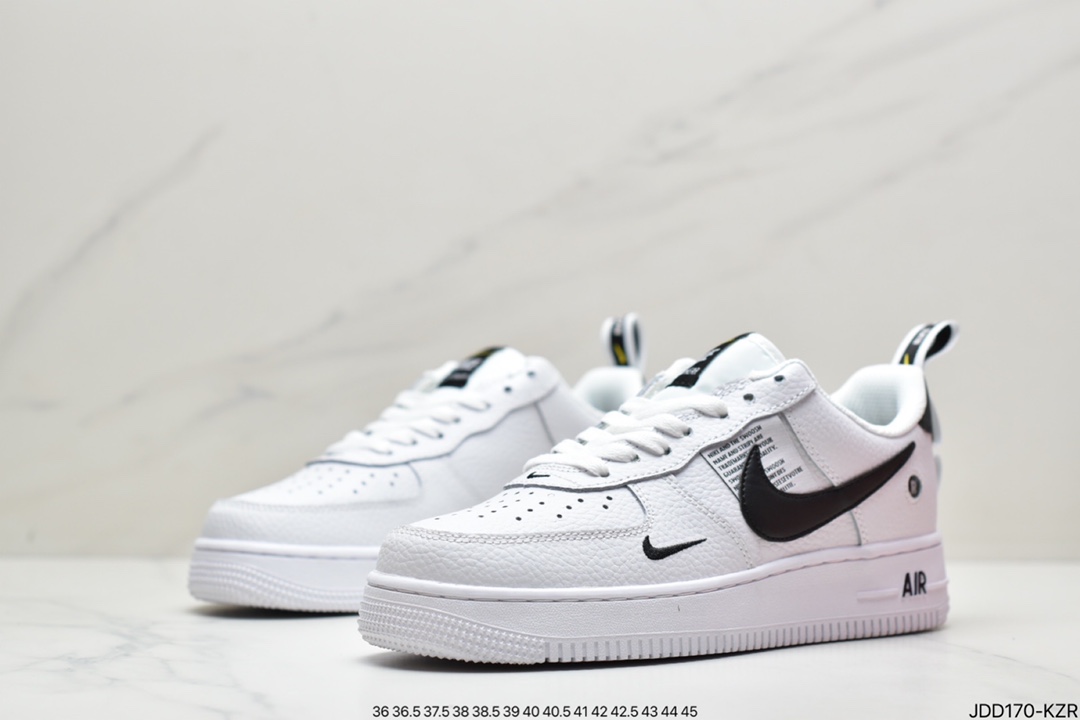 120 真标 Nike Air Force 1 Utility White BLACK 白黑结构 空军一号百搭运动板鞋 AJ7747-100