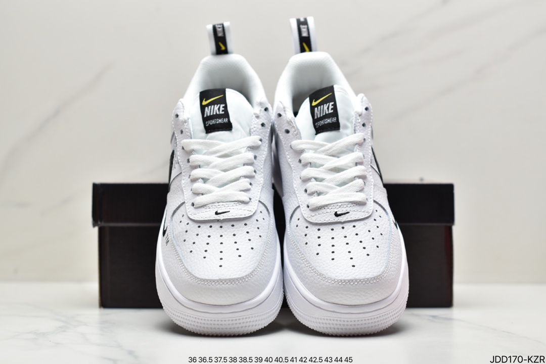 120 真标 Nike Air Force 1 Utility White BLACK 白黑结构 空军一号百搭运动板鞋 AJ7747-100