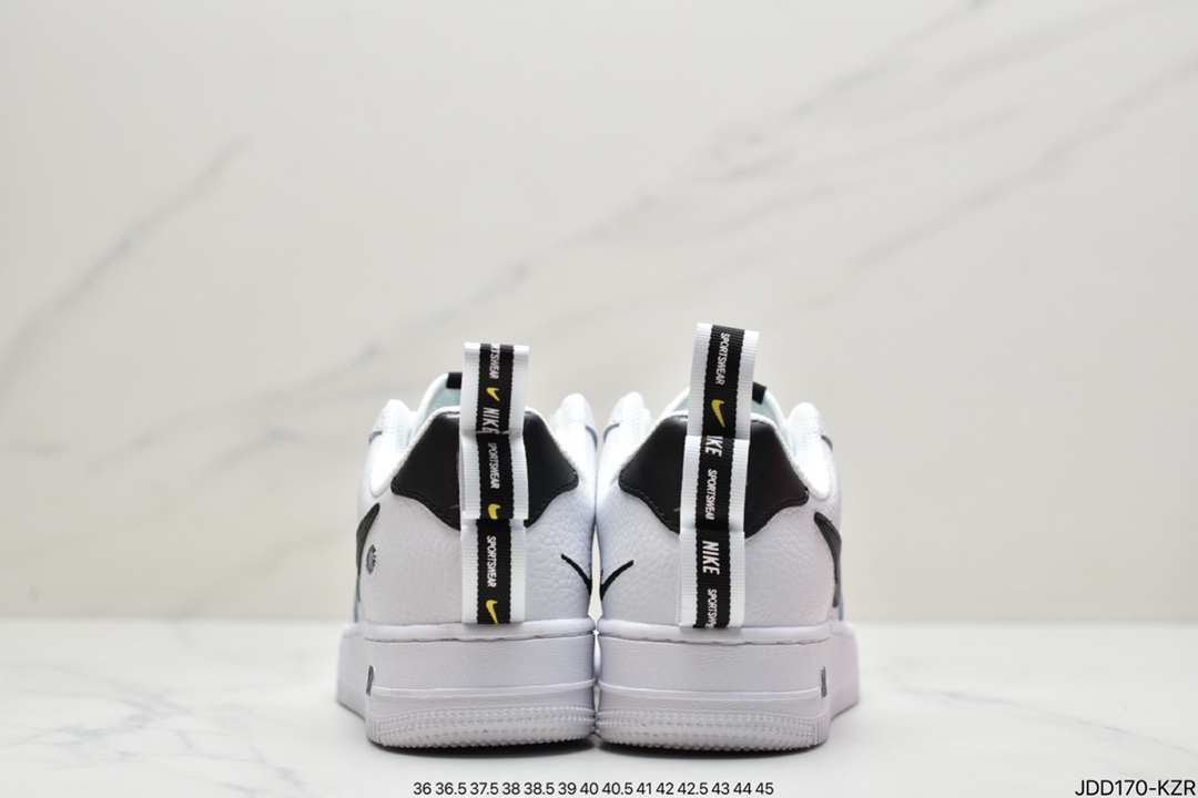 120 真标 Nike Air Force 1 Utility White BLACK 白黑结构 空军一号百搭运动板鞋 AJ7747-100