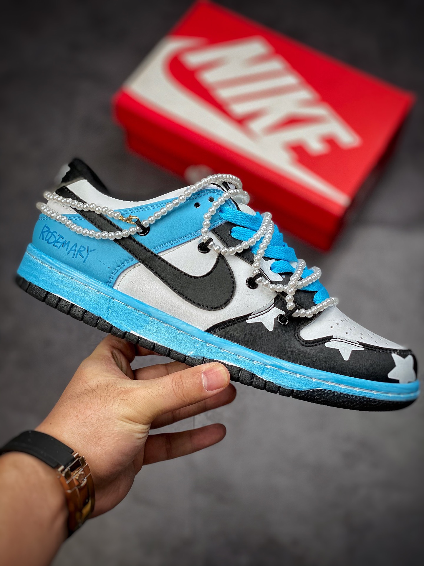190 Nike Dunk SB Low 白蓝珍珠 原装头层材料 CW1590-100