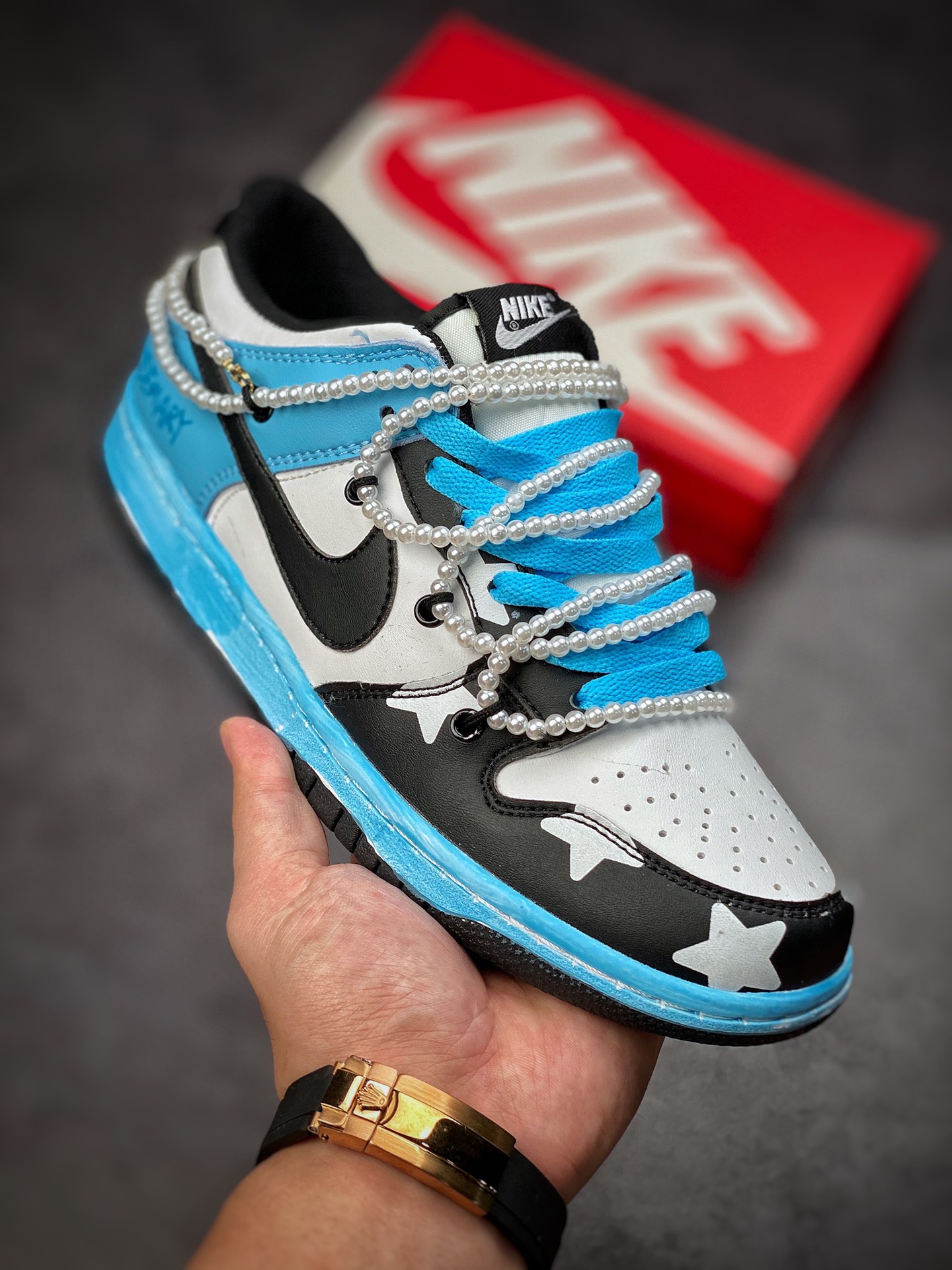 190 Nike Dunk SB Low 白蓝珍珠 原装头层材料 CW1590-100