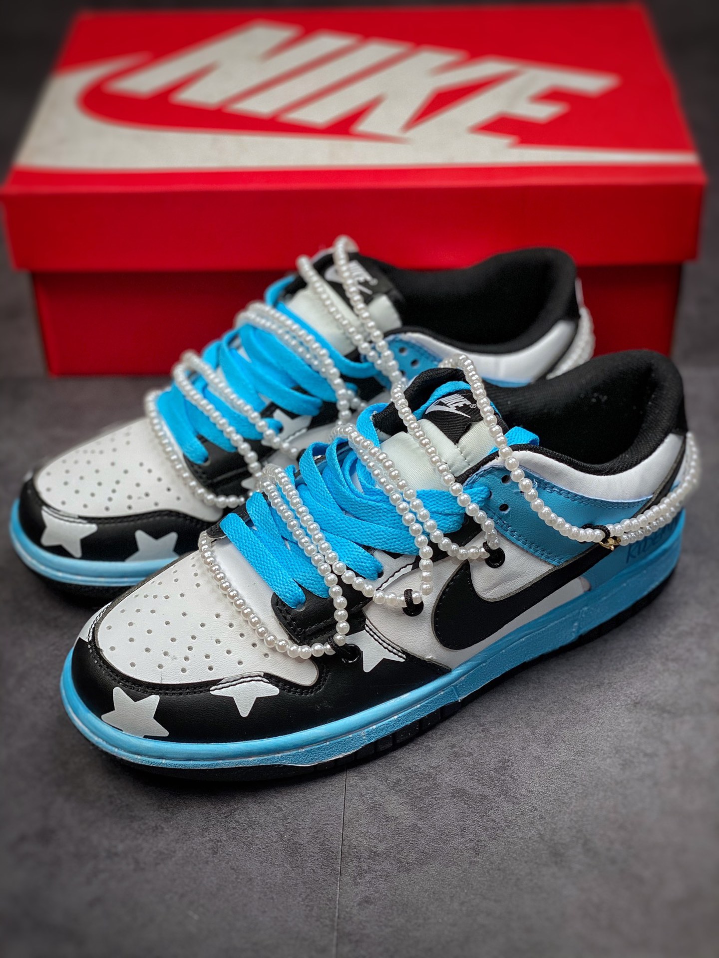 190 Nike Dunk SB Low 白蓝珍珠 原装头层材料 CW1590-100