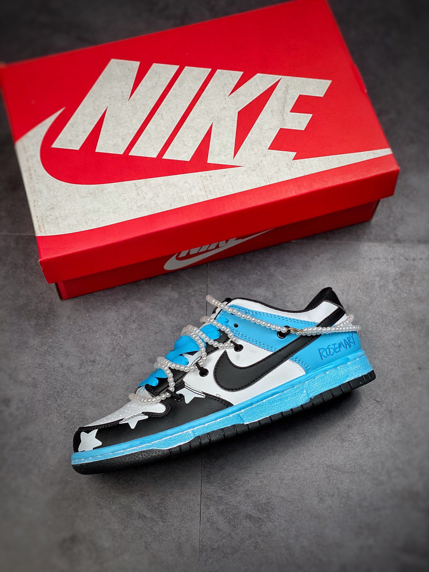 190 Nike Dunk SB Low 白蓝珍珠 原装头层材料 CW1590-100