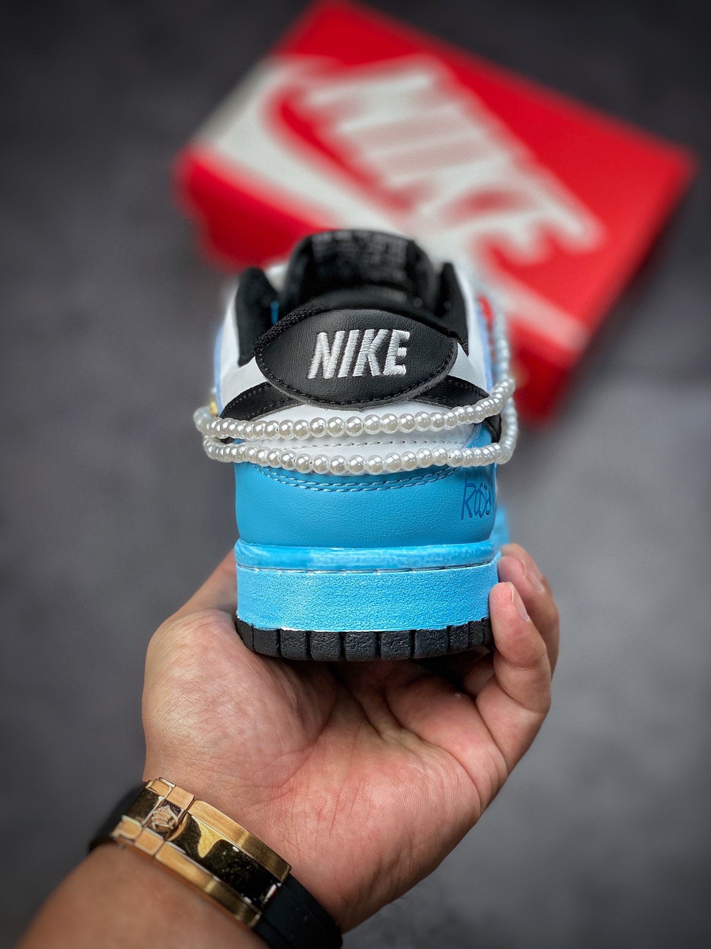 190 Nike Dunk SB Low 白蓝珍珠 原装头层材料 CW1590-100