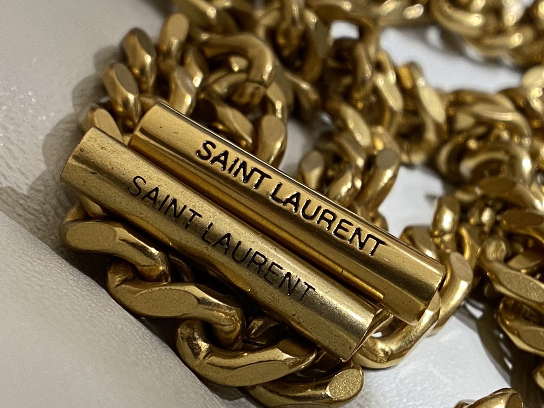 Ysl LOULOU PUFFER 23CM 迷你绗缝小羊皮包 620333白色/金扣