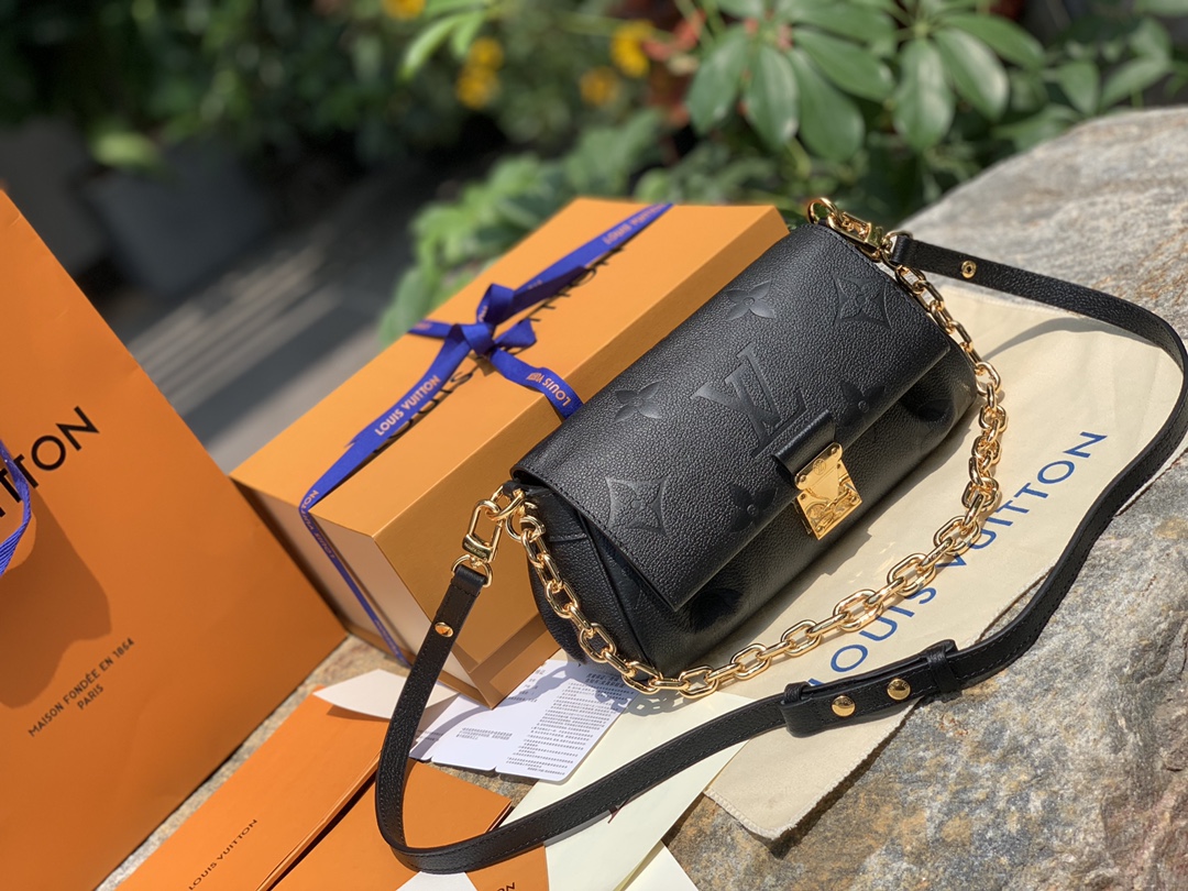 🌼 m45813纯黑色尺寸24 x 14 x 9 cm欧洲纯正渠道！今年超火的L&V新款favorite