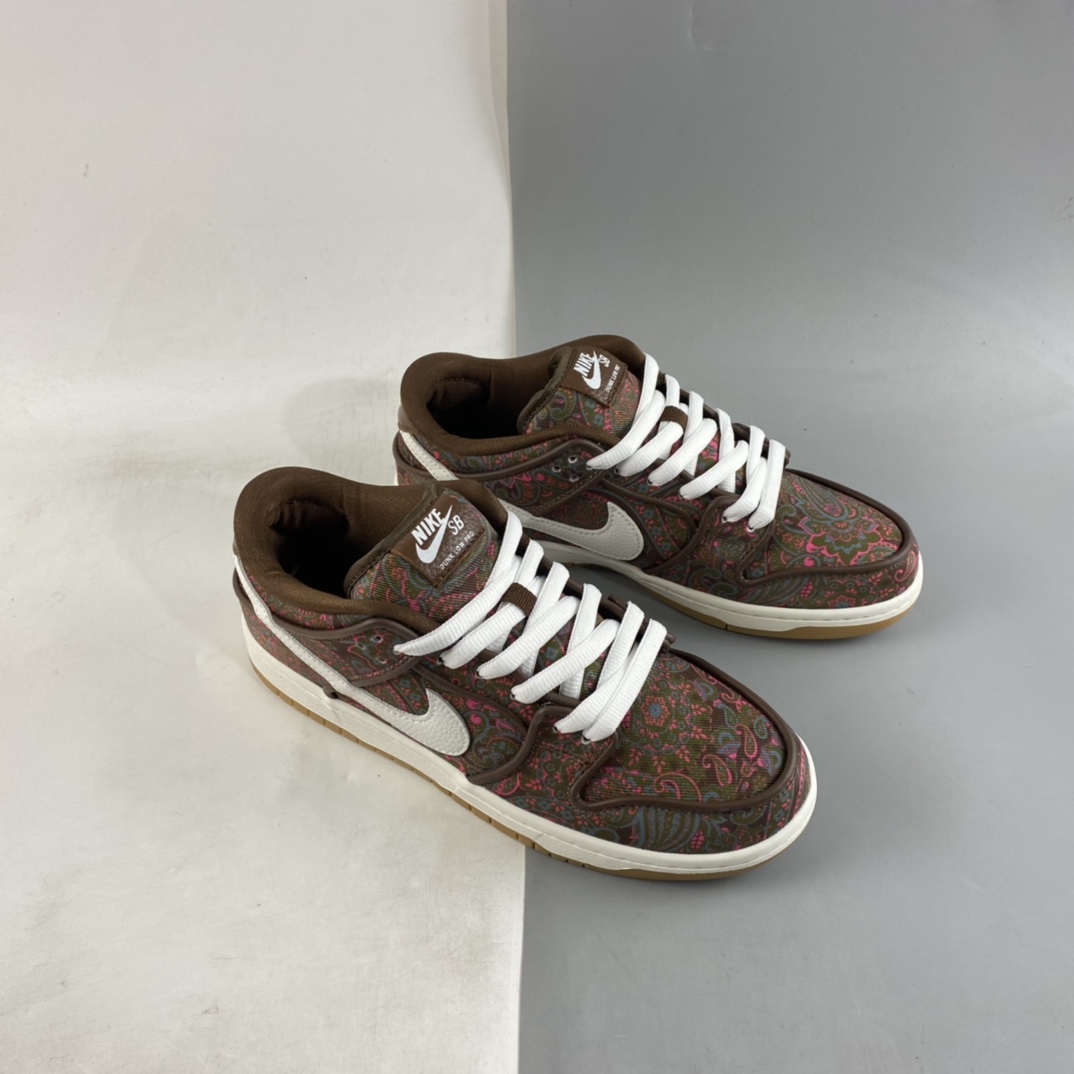 P360 Nike SB Dunk Low " Paisley " 棕白腰果花 撕撕乐板鞋 DH7534-200