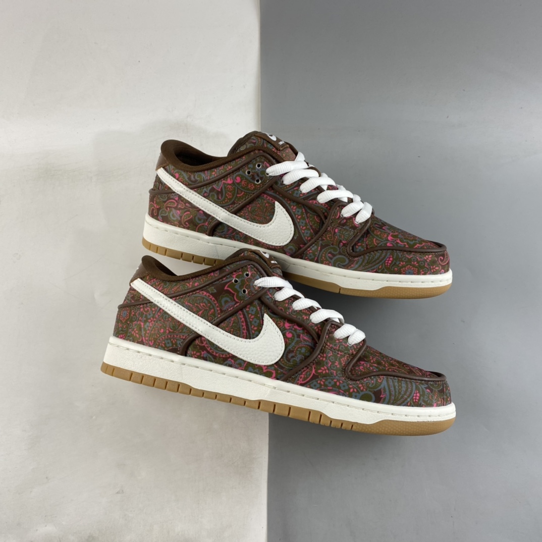 P360 Nike SB Dunk Low " Paisley " 棕白腰果花 撕撕乐板鞋 DH7534-200