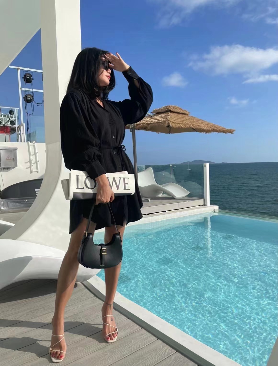 Saint laurent Ysl 𝗟𝗲 𝗙𝗲𝗿𝗺𝗼𝗶𝗿 马鞍腋下包 672615黑色