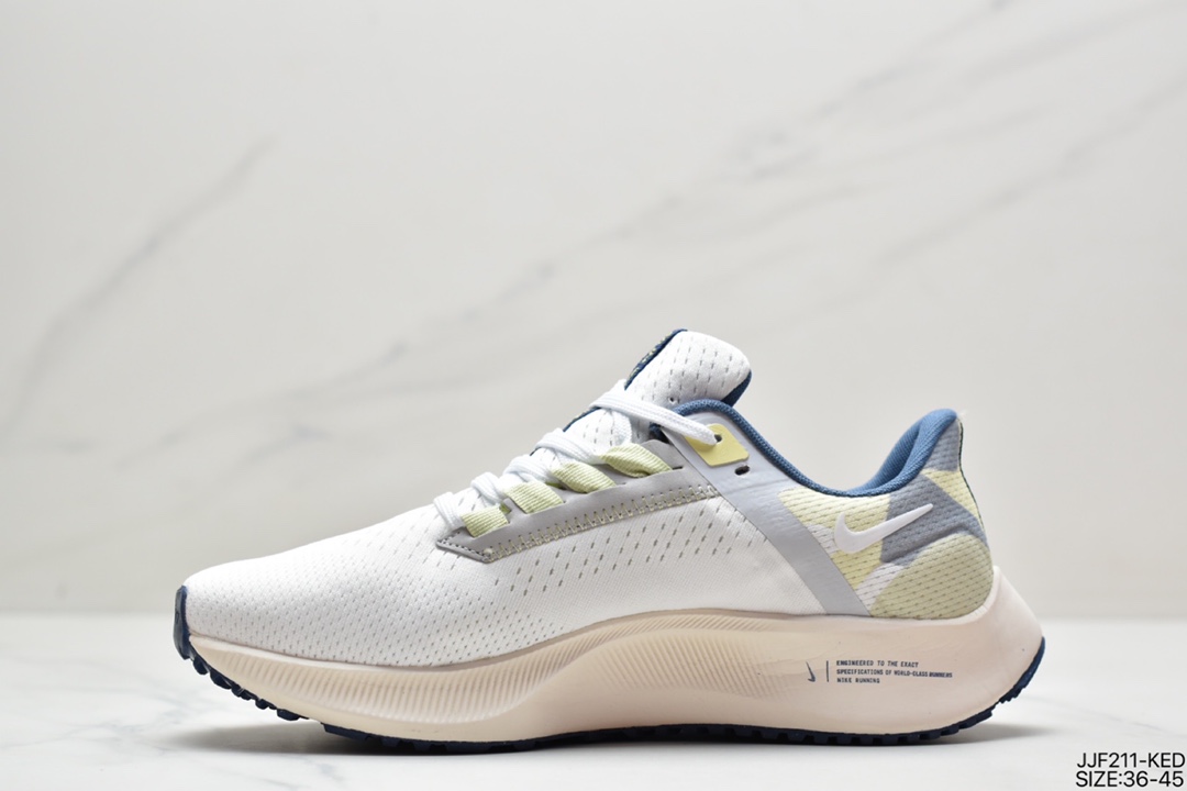 135 真标耐克Pegasus 38 登月38代系列九针眼网纱透气缓震疾速跑鞋 DJ5397-100