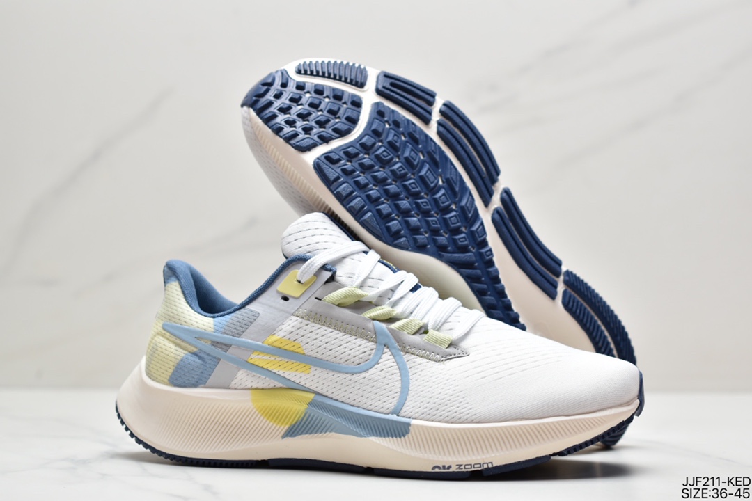 135 真标耐克Pegasus 38 登月38代系列九针眼网纱透气缓震疾速跑鞋 DJ5397-100