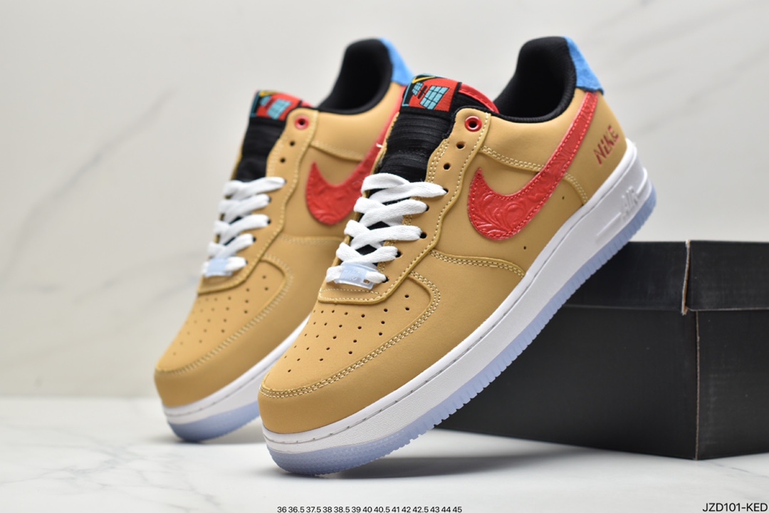 140 真标 Air Force 1 Nike Low 麦黄涂鸦 DQ7628K