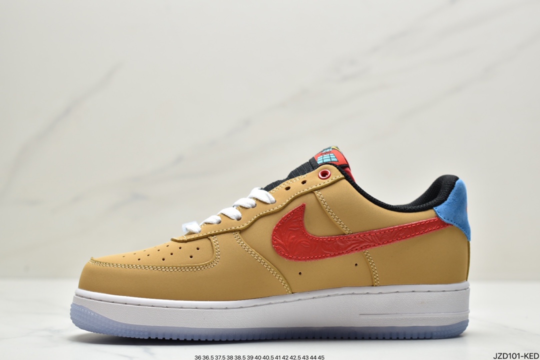 140 真标 Air Force 1 Nike Low 麦黄涂鸦 DQ7628K