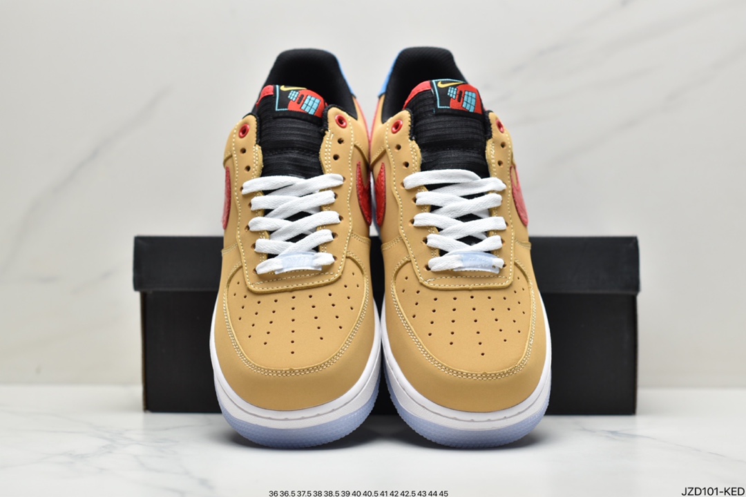 140 真标 Air Force 1 Nike Low 麦黄涂鸦 DQ7628K