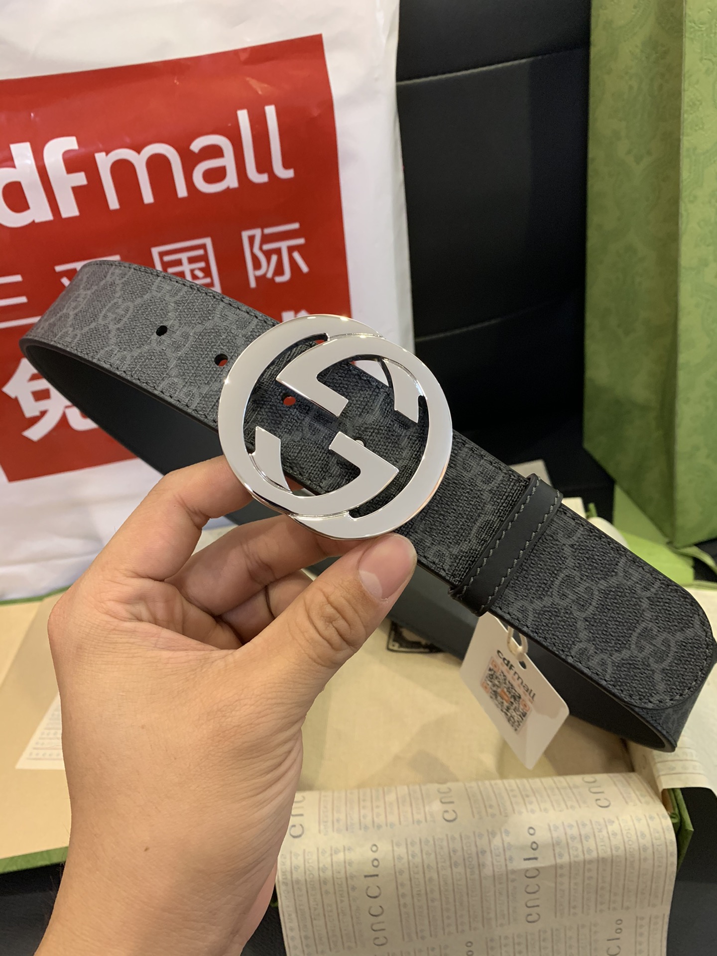 顶级原单复刻💯，配送专柜全套礼盒包装📦古奇.Gucci，原单皮带，质量出货实拍 黑色防水料黑底 经典款百