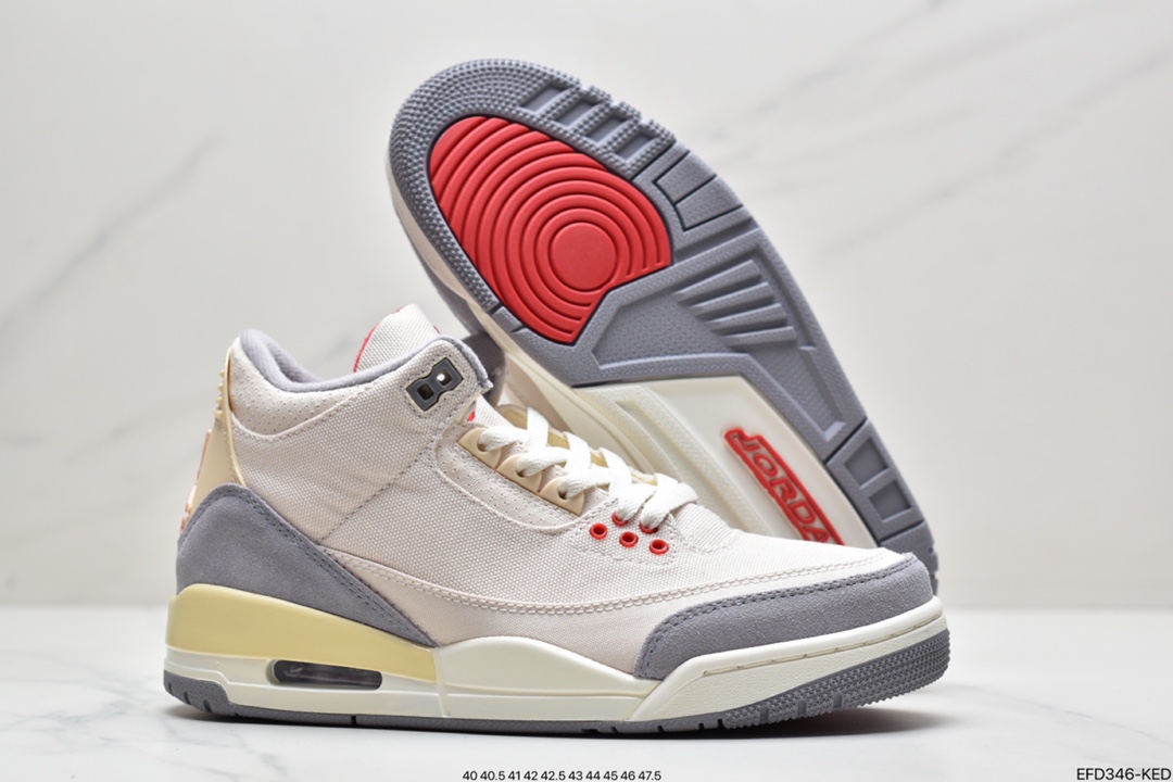 390 Air Jordan 3 Retro SE ”Muslin” 米白棉布 AJ3 乔丹3代 DH7139-100