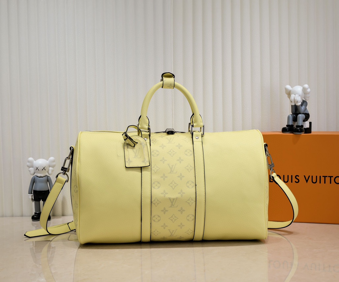 Louis Vuitton LV Keepall Bolsos de viaje Negro Azul Verde Blanco Amarillo Taiga Fashion Casual M30235