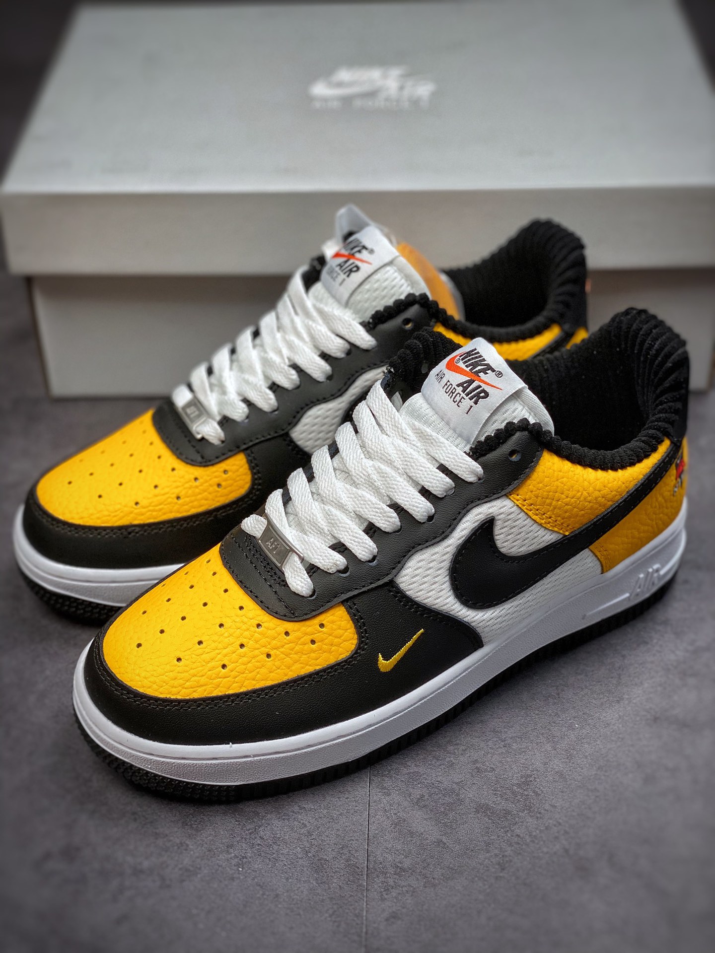 200 Nike Air Force 1 Low 07 黑白黄 DQ7779-700