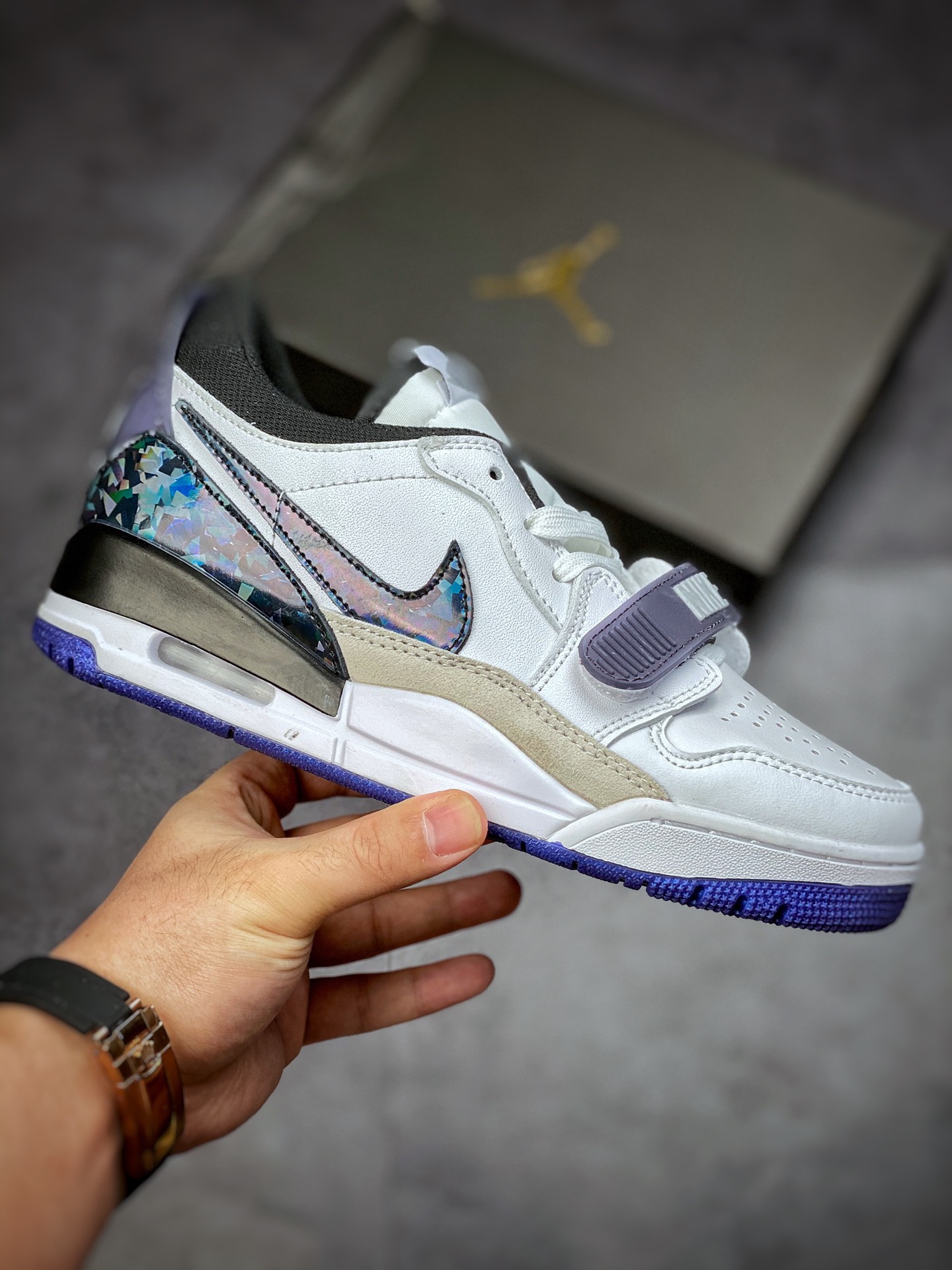 260 Air Jordan Legacy 312 炫彩全息 顶级纯原版本头层皮DV1719-100