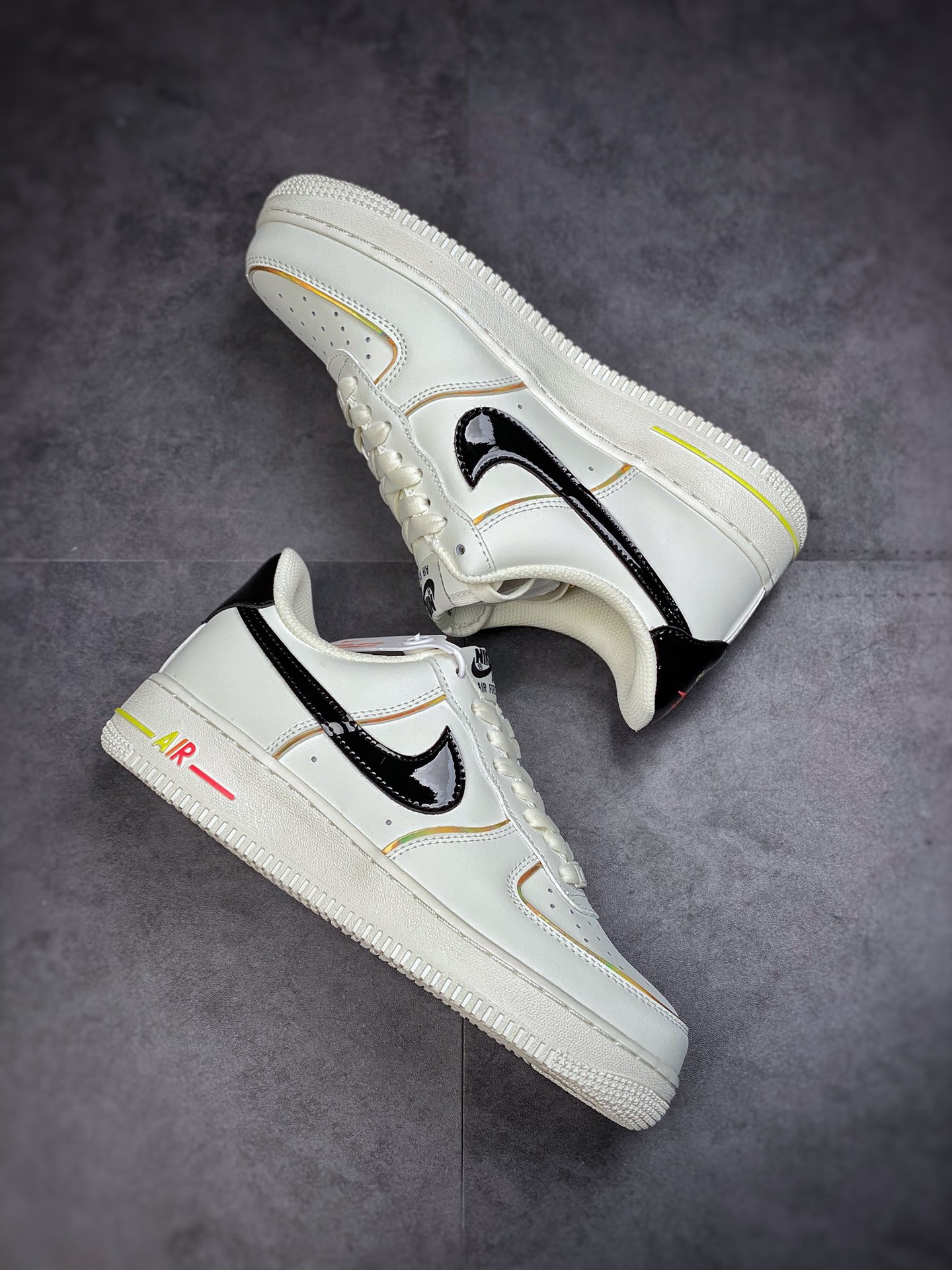 240 Nike Air Force 1 Low 07 米白黑炫彩 ZX9856-599