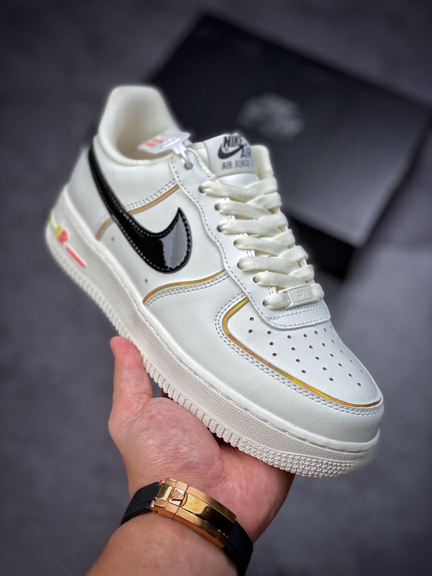 240 Nike Air Force 1 Low 07 米白黑炫彩 ZX9856-599