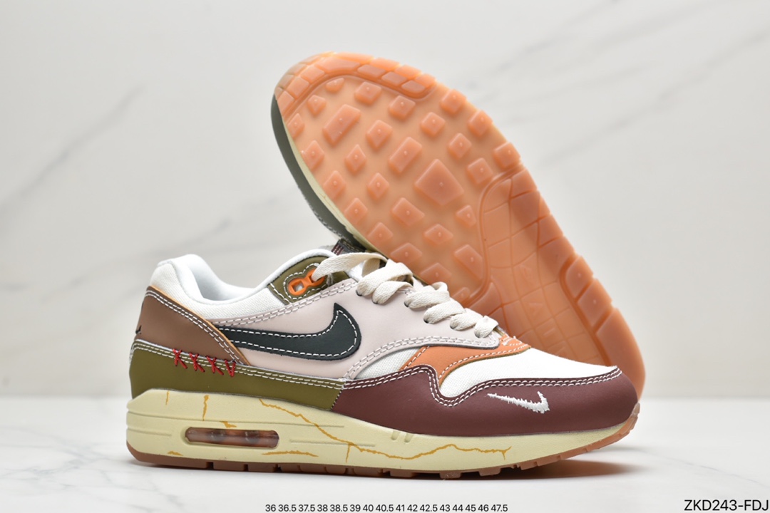270 Patta x Nike Air Max 1“Monarch”复古休闲跑步鞋DQ8656-133