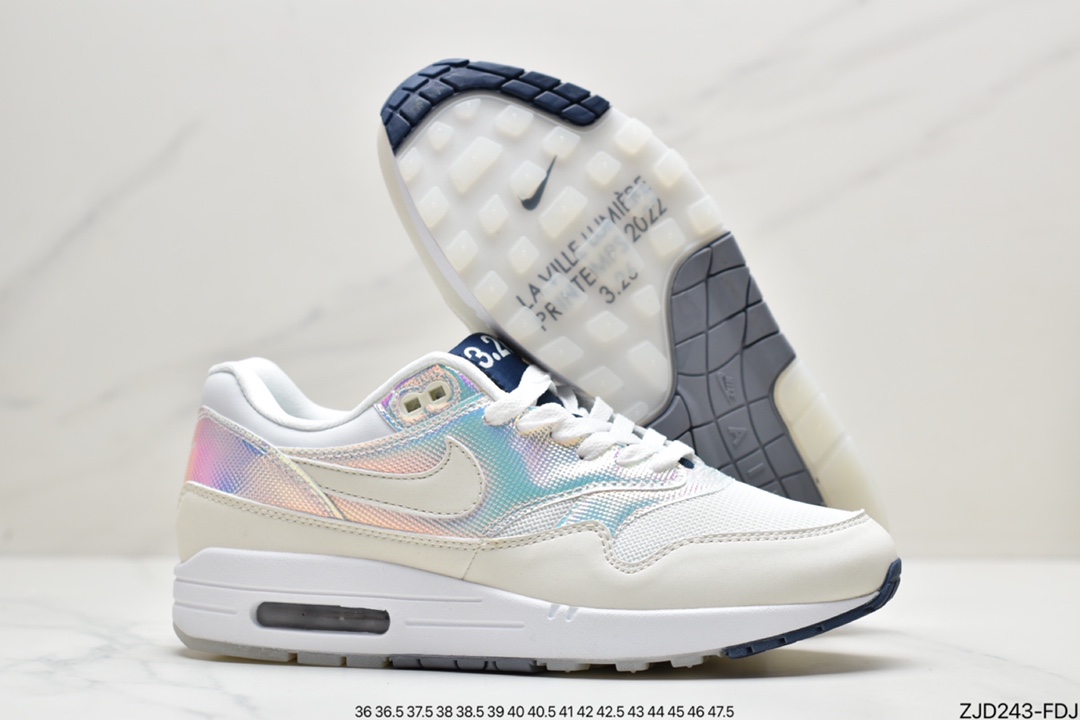 240 Nike Wmns Air Max 1”La Ville Lumière”初代复古气垫百搭休闲运动慢跑鞋DQ9326-100