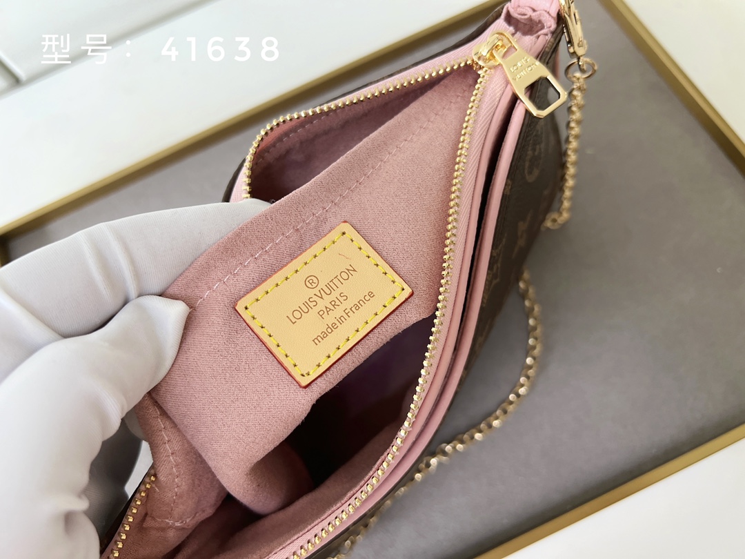 顶级💎独家实拍  全黄皮 好品质 口碑超赞 实拍 M41638 PALLAS CLUTH 手袋 Monogram帆布多功能包袋 8