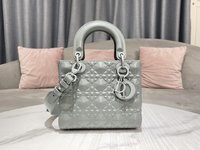 Dior Bags Handbags Luxury Cheap
 Grey Embroidery Cowhide Lady