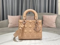 Dior Bags Handbags Pink Embroidery Cowhide Lady