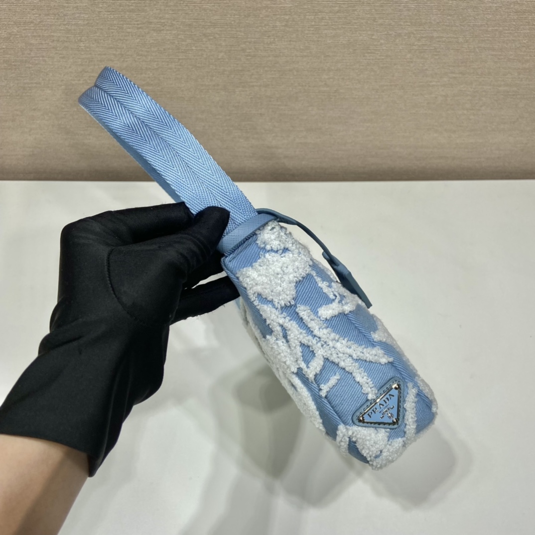 PRADA普拉达花卉刺绣Hobo迷你手袋1NE515