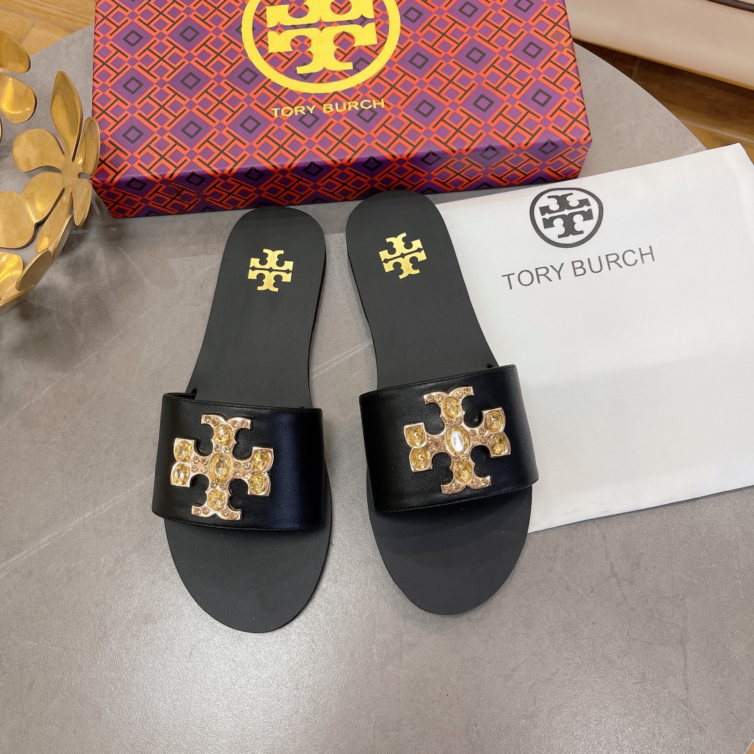 Tory Burch Sandals: Stylish Summer Choice at $375, Sizes 35-42, Classic Fashion.