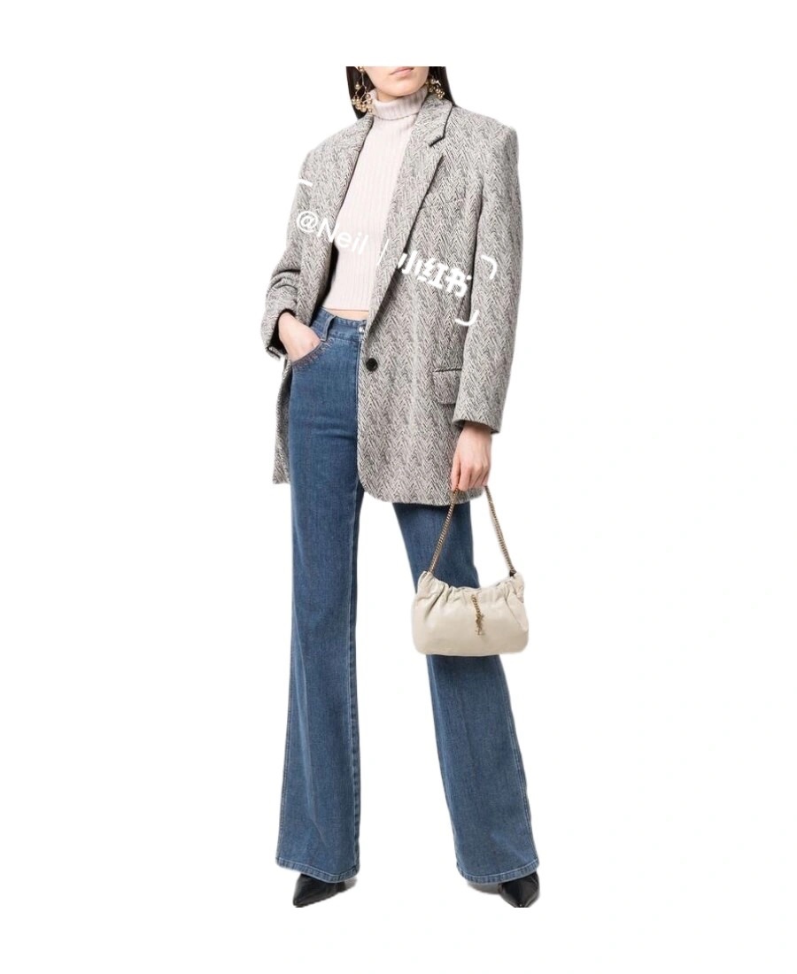 Saint laurent Ysl 专柜新款云朵型腋下链条包 681632白色金扣