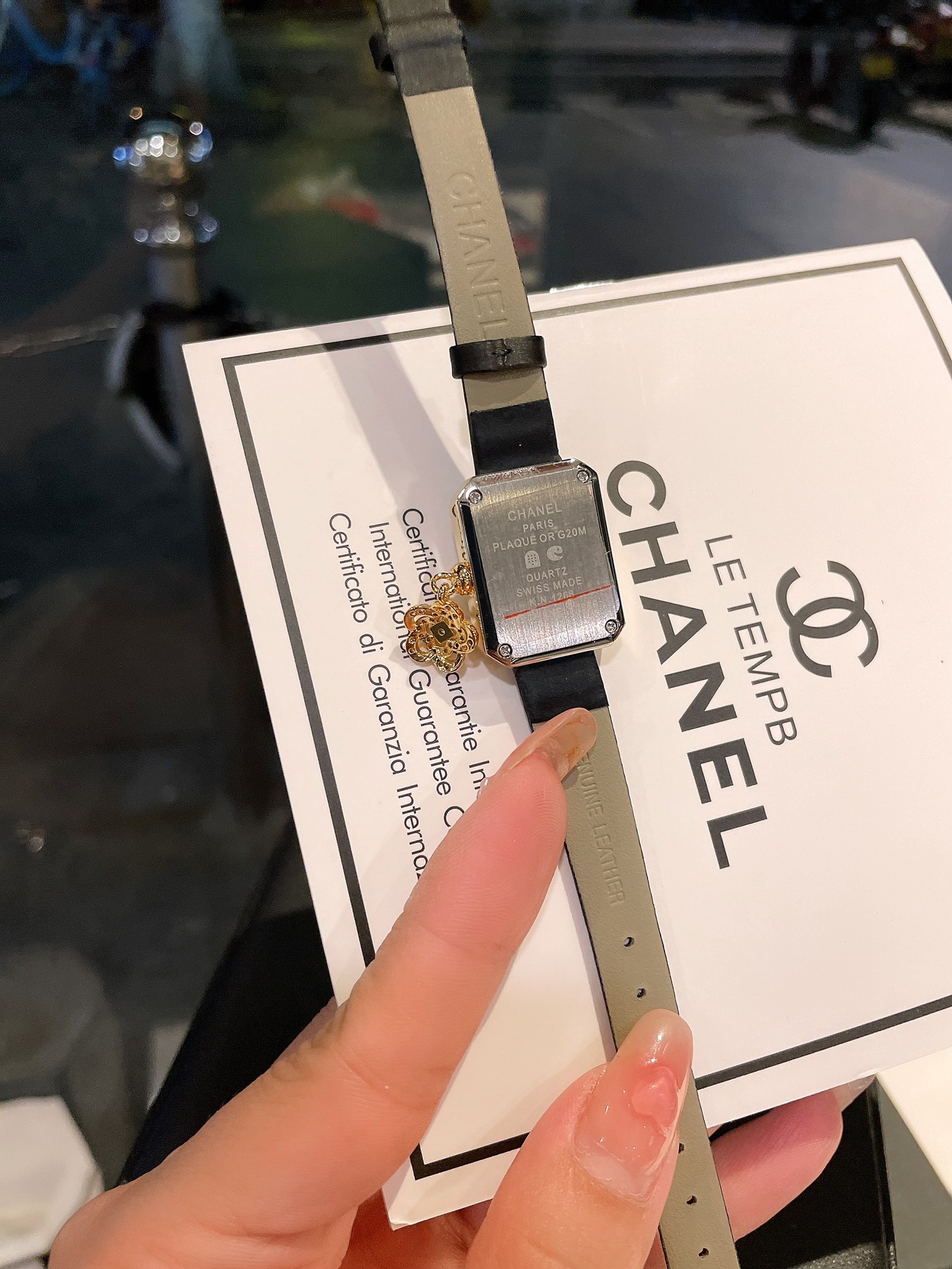 Chanel Premiere Mini yellow gold case, black dial, black leather strap 19.7mm Women's Quartz