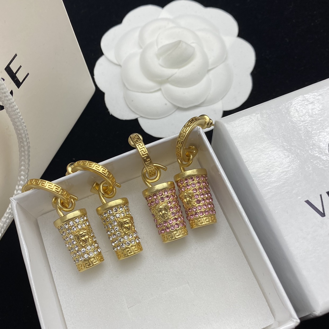 Versace Jewelry Earring Set With Diamonds Fashion